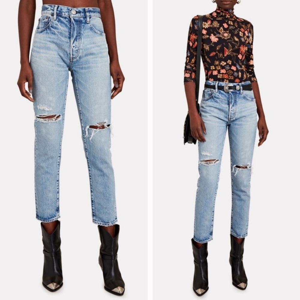 New! Moussy Vintage Humphreys High Waisted Tapered Jeans Size 24 $370